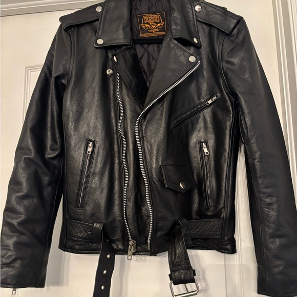 Women’s Milwaukee black leather motto jacket size 32 (small) - Picture 5 of 10